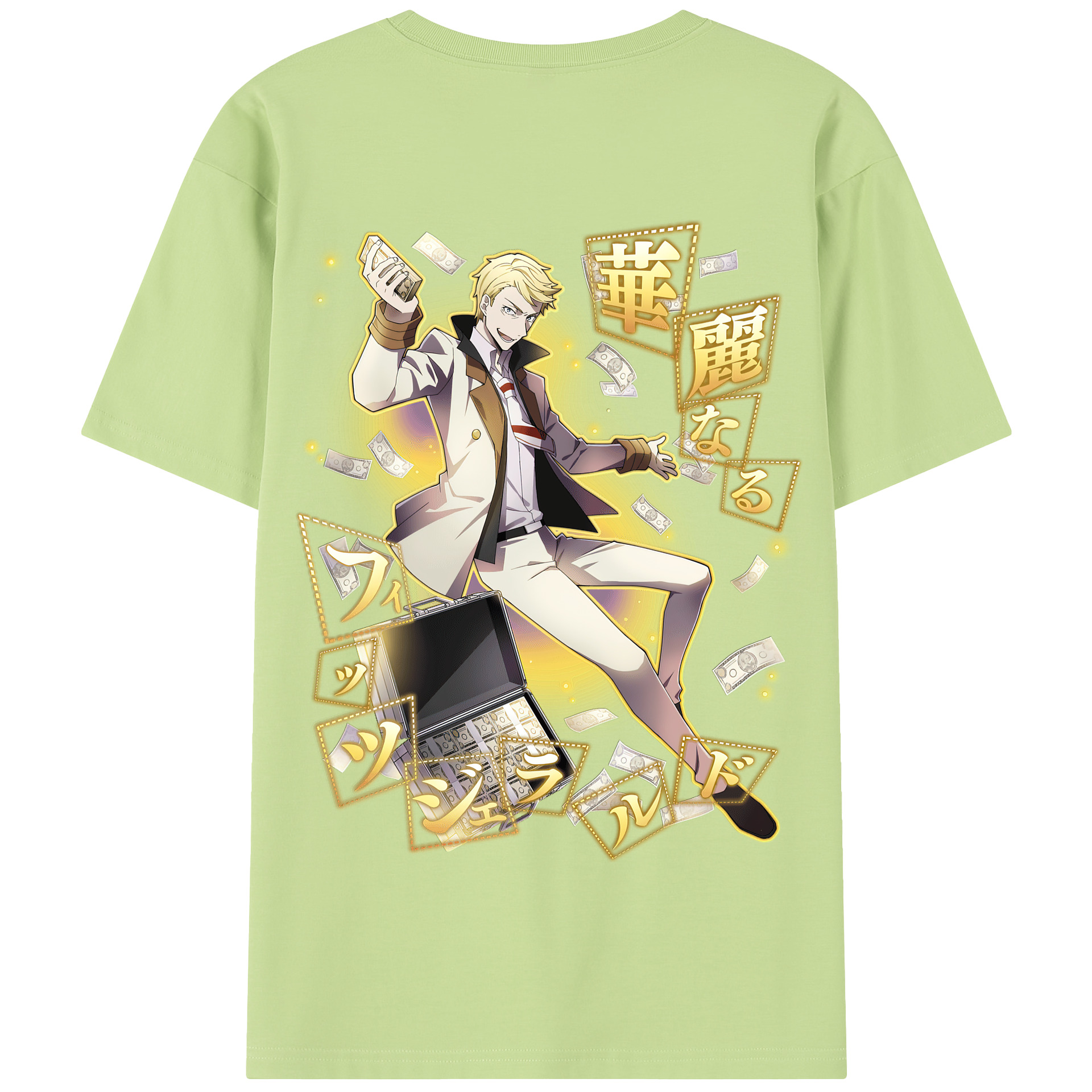 （画像用） 文豪ストレイドッグス Bungo Stray Dogs 綿100％半袖Tシャツ（背面プリント）